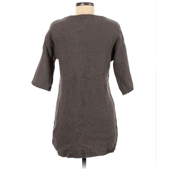 Samsoe Samsoe Brown Cable Knit Design Lamb Wool Angora Tunic Sweater Size Small - Picture 2 of 6